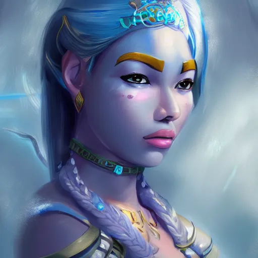 Image similar to Princess 'Kida' Kidagakash, Atlantis the lost empire, perfect face, concept art, unique features, trending on art station, digital painting, stunning details,