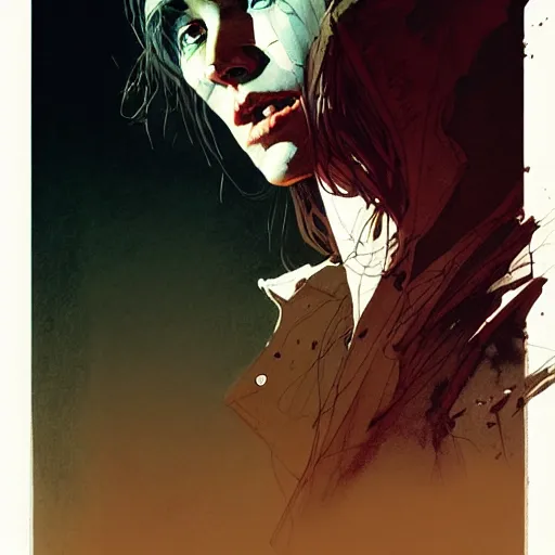 Prompt: portrait soft light, by killian eng and bernie wrightson and martin deschambault and conrad roset, inspired by mad max, etching, fine, sharp high detail,