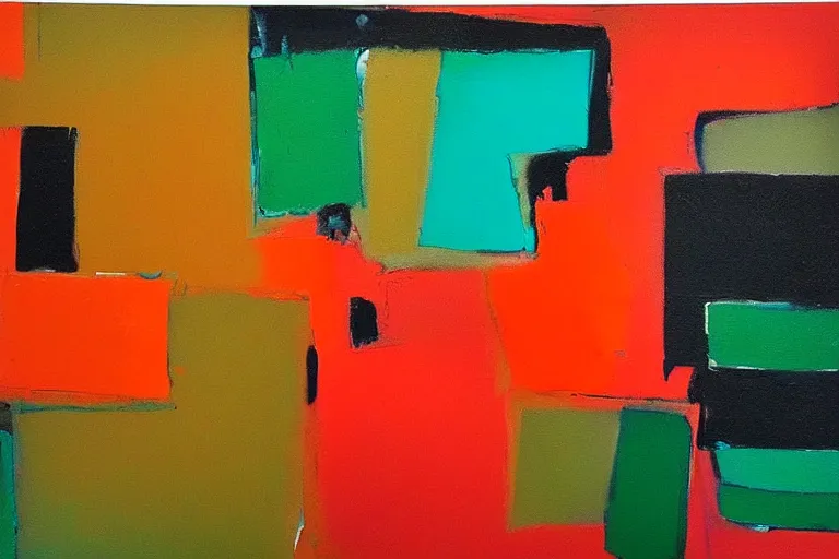 Image similar to born under a bad sign, watches, radios, good luck and trouble are my only friends, colors white!!, orange, dark green, dark blue, abstract oil painting by leonora arrington