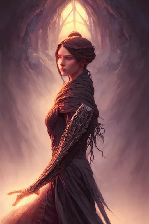 Image similar to Front portrait of mage, full body, fine art, awesome fantasy book cover on Pinterest, award winning, dark fantasy landscape, fantasy magic, intricate, elegant, sharp focus, cinematic lighting, highly detailed, digital painting, concept art, art by WLOP and Artgerm and Greg Rutkowski, masterpiece, trending on artstation, 8K