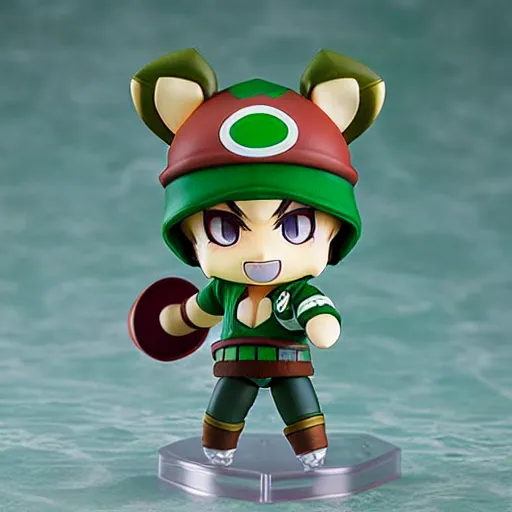 Image similar to teemo league of legends, a nendoroid of teemo, figurine, detailed product photo