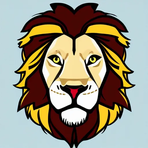 Image similar to lion vectorized, 4k