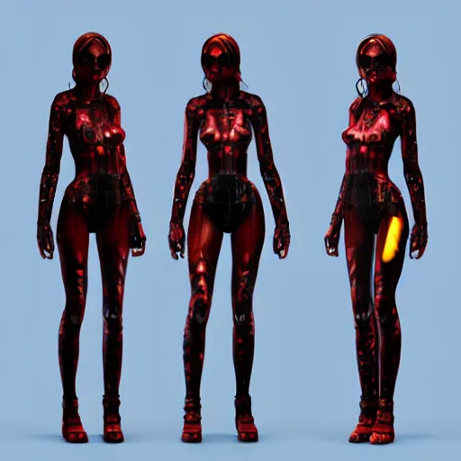 Prompt: skin models cyberpunk style concept art skin model, anime 3d models