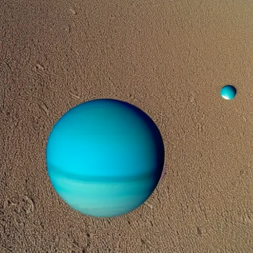 Image similar to Ground view of of Neptune, sharp, endless horizon, award winning photography