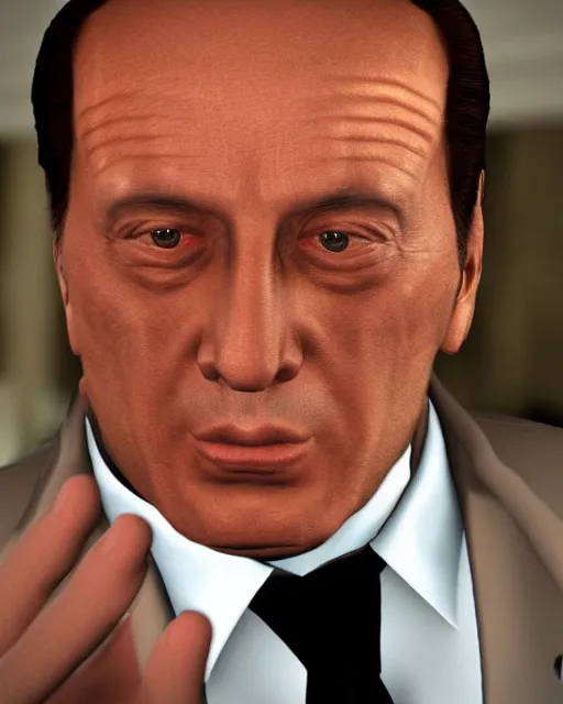 Prompt: a portrait photograph of Silvio Berlusconi as a GTA 4 character, DSLR photography