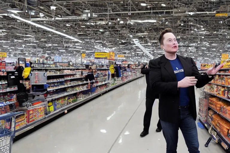 Image similar to elon musk exploding walmart