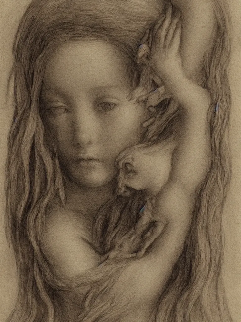 Image similar to artist study of a single fairy, in the style of leonardo da vinci, realistic, pretty, ethereal,