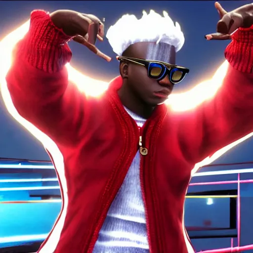 Prompt: lil yachty, as a character in tekken