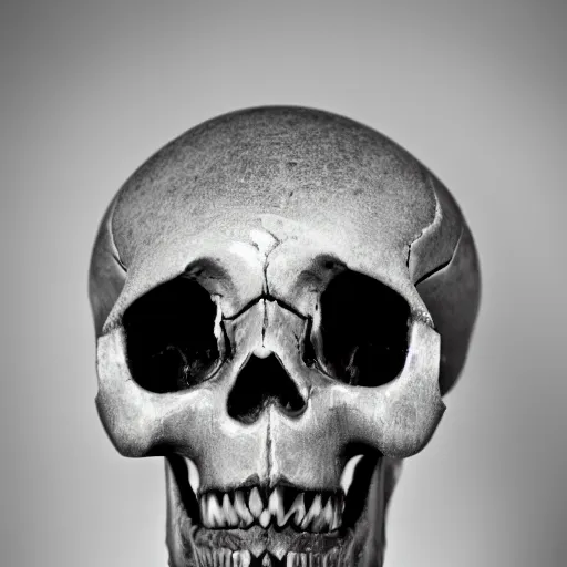 Image similar to A photo of a skull of an Alien, strange object, Alien skull, alien, professional photograph, studio lighting, highly detailed