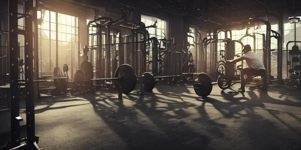 Image similar to lifting in the gym, realistic 4 k octane beautifully detailed render, 4 k post - processing, highly detailed, intricate complexity, epic composition, magical atmosphere, cinematic lighting, masterpiece, ultra hd