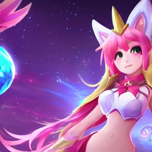 Prompt: league of legends star guardian, cute