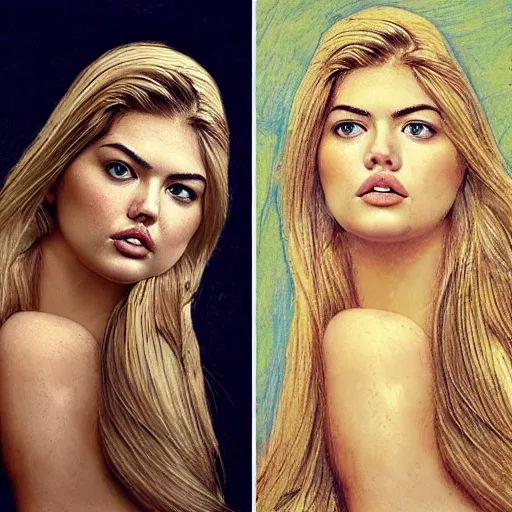 Image similar to kate upton by leonardo davinci