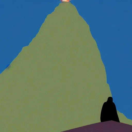 Image similar to Mountain that is in the shape of Kanye West's head