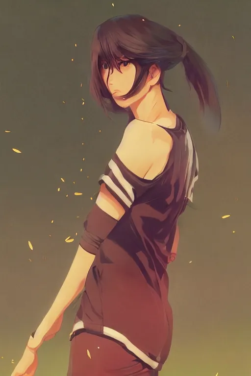 Prompt: a girl playing soccer, full shot, fine - face, realistic shaded perfect body, fine details. night setting. very anime style. realistic shaded lighting poster by ilya kuvshinov katsuhiro, magali villeneuve, artgerm, jeremy lipkin and michael garmash, rob rey and kentaro miura style, trending on art station