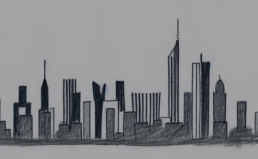 Image similar to minimalist drawing of frankfurt skyline