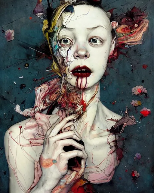 Image similar to there is ugliness in beauty, but there is also beauty in ugliness. in the style of adrian ghenie, esao andrews, jenny saville, edward hopper, surrealism, dark art by james jean, takato yamamoto