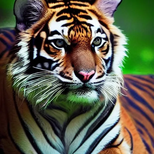 Prompt: wild tiger cat nature photography hd