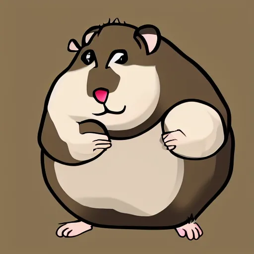 Image similar to fat obese anthro hamster cartoon