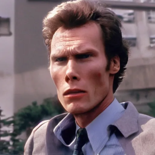 Image similar to Live Action Still of Jerma985 in Dirty Harry, real life, hyperrealistic, ultra realistic, realistic, highly detailed, epic, HD quality, 8k resolution, body and headshot, film still