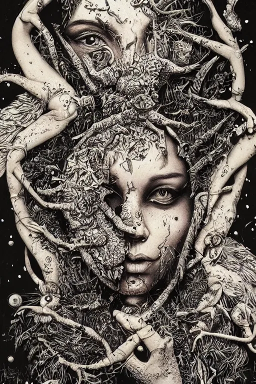 Prompt: Plague goddess painting by Dan Hillier, trending on artstation, artstationHD, artstationHQ, 4k, 8k