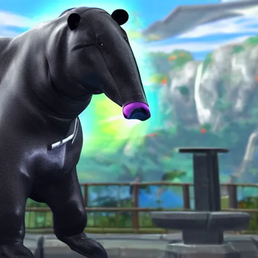 Prompt: A humanoid Tapir in Super Smash Brothers Ultimate, 4k HDR