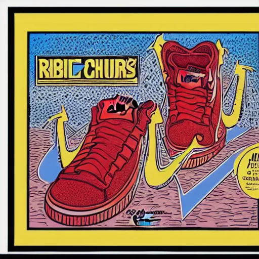 Prompt: a Nike ad designed by Robert Crumb