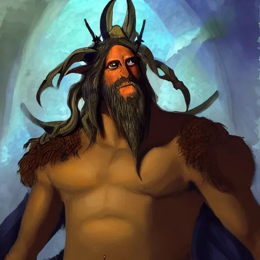 Image similar to north mythology concept art painting of ymir the ancestor of all giants