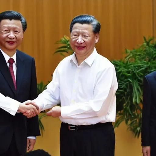 Image similar to tsai ing - wen and xi jinping shaking hands