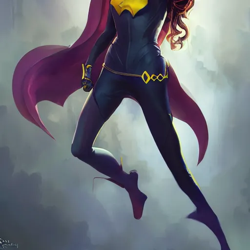 Image similar to a potrait of Anya Taylor as Batgirl by Stanley Artgerm Lau, WLOP, Rossdraws, James Jean, Andrei Riabovitchev, Marc Simonetti, Yoshitaka Amano, Zack Snyder, ArtStation, CGSociety, Full body shot