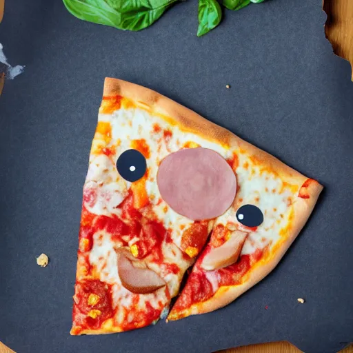 Image similar to a pig shaped pizza