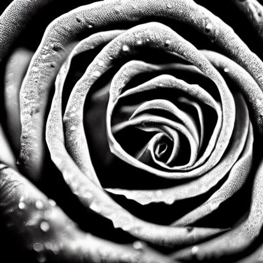 Image similar to award - winning macro of a beautiful black rose made of glowing molten magma