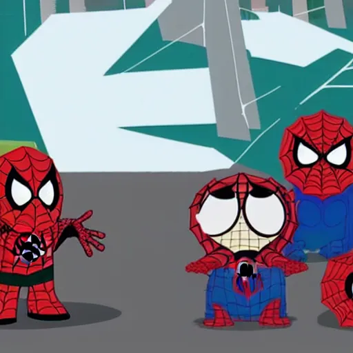 Image similar to spider-man in south park