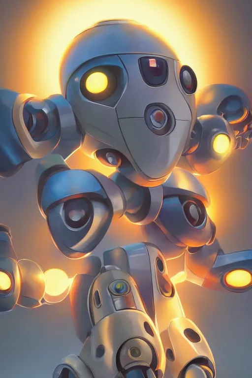 Image similar to metabots medabots medarotto medarot robot minimalist comics, behance hd by jesper ejsing, by rhads, makoto shinkai and lois van baarle, ilya kuvshinov, rossdraws global illumination ray tracing hdr radiating a glowing aura