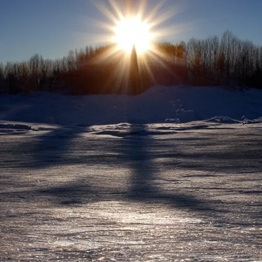 Image similar to the sun engulfed in Ice