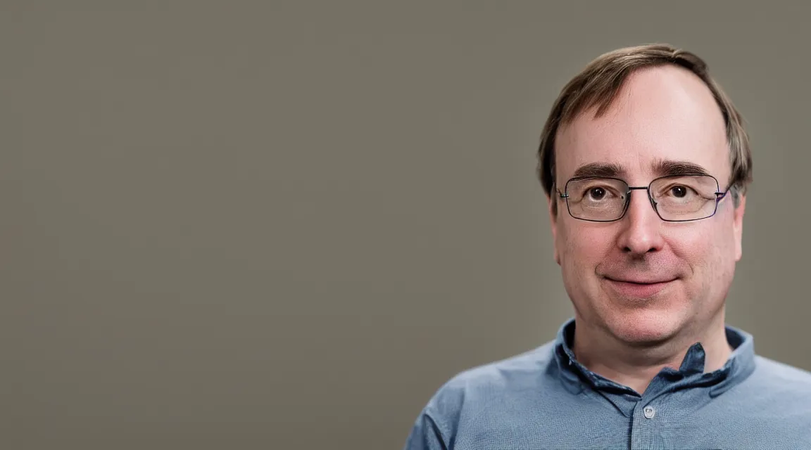 Image similar to portrait of Linus Torvalds, photo product