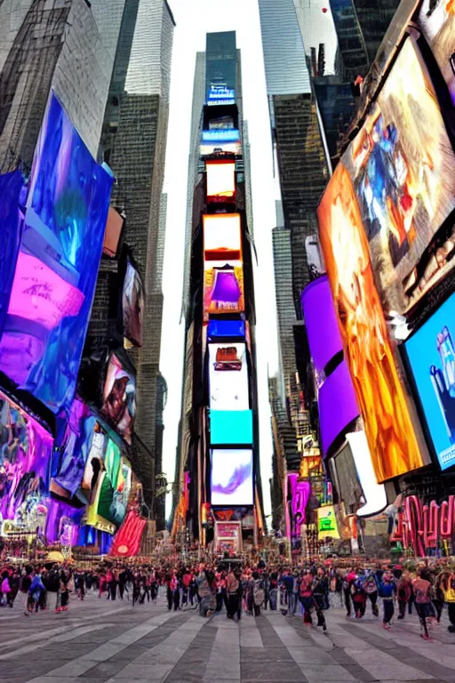 Image similar to Times Square in the style of World of Warcraft