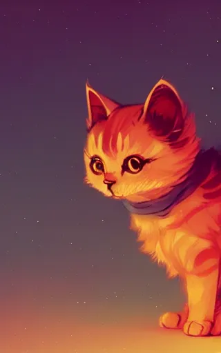 Image similar to cute cat, by victo ngai and andreas rocha and greg rutkowski, trending on artstation, unreal engine, 8 k hd wallpaperjpeg artifact, blur, artfact