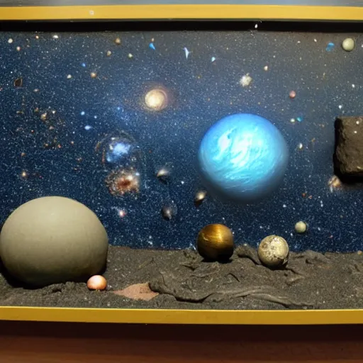 Image similar to diorama of the universe