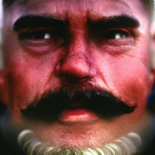 Image similar to closeup portrait, josef stalin as shrek in a foggy swamp, natural light, sharp, detailed face, magazine, press, photo, steve mccurry, david lazar, canon, nikon, focus