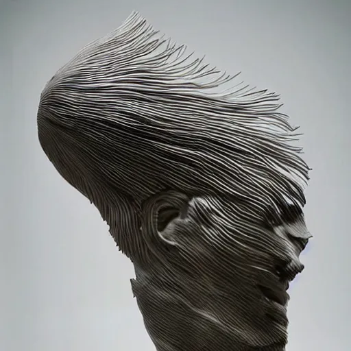 Prompt: this sculptor captures motion incredibly beautifully