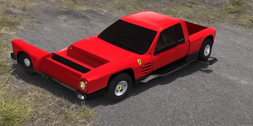 Image similar to “2015 Ferrari Pickup Truck, ultra realistic, 4K”