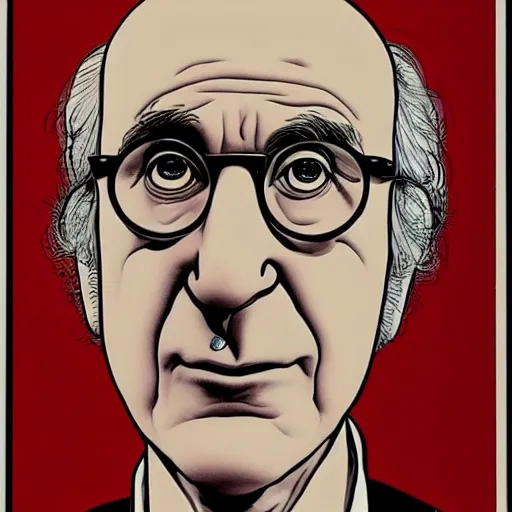 Image similar to larry david drawn by r. crumb