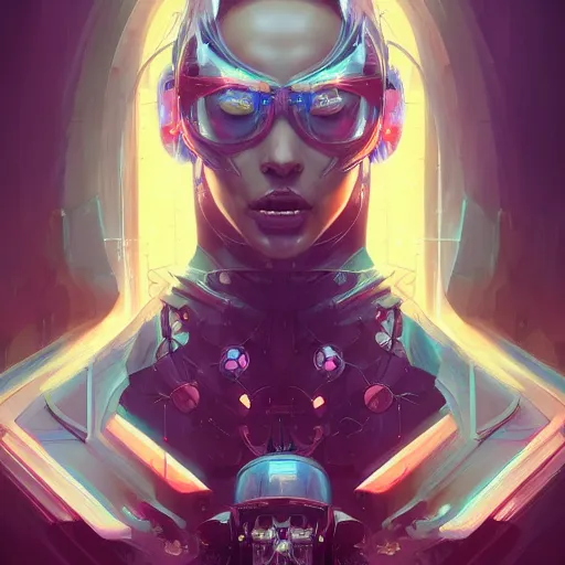 Prompt: a portrait of a cybernetic antichrist, cyberpunk concept art by pete mohrbacher and wlop and artgerm and josan gonzales, digital art, highly detailed, intricate, sci-fi, sharp focus, Trending on Artstation HQ, deviantart, unreal engine 5, 4K UHD image