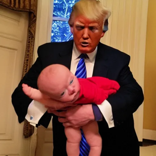 Image similar to Donald Trump as a baby