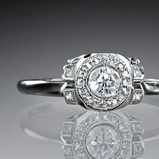 Image similar to gorgeous diamond ring, closeup photo, studio lighting