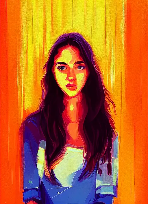 Image similar to a portrait of a pretty young lady by alena aenami