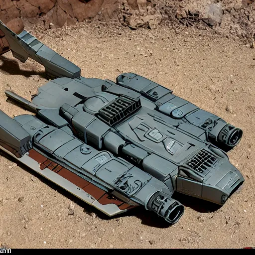 Prompt: Aliens (1986): UD-4L Cheyenne Dropship, model