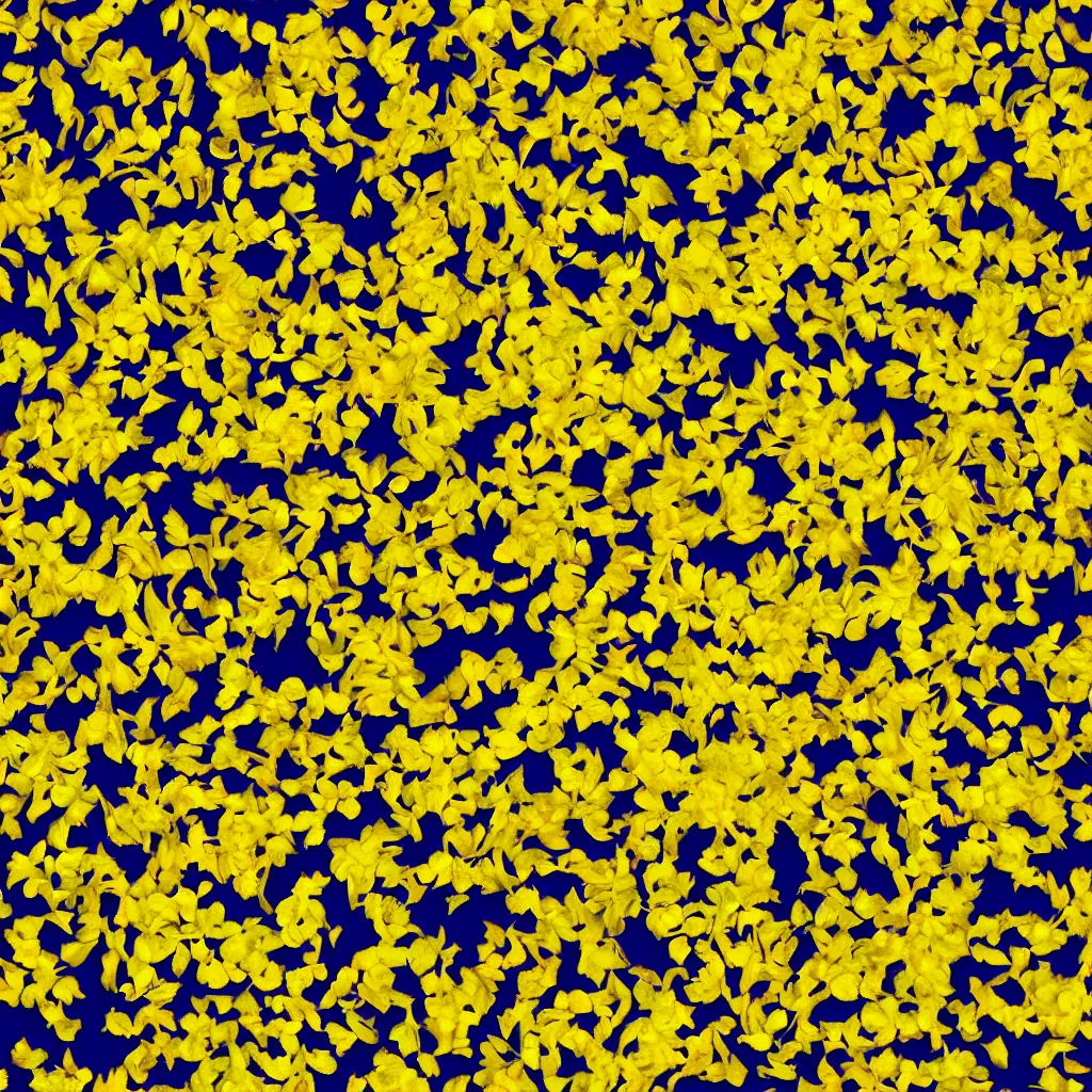 Image similar to a yellow chaleidoscope of flower petals