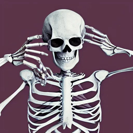 Image similar to a !beautiful skeleton dancing