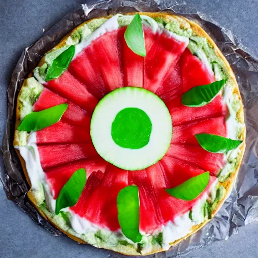 Image similar to watermelon pizza